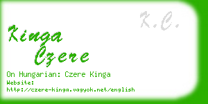 kinga czere business card